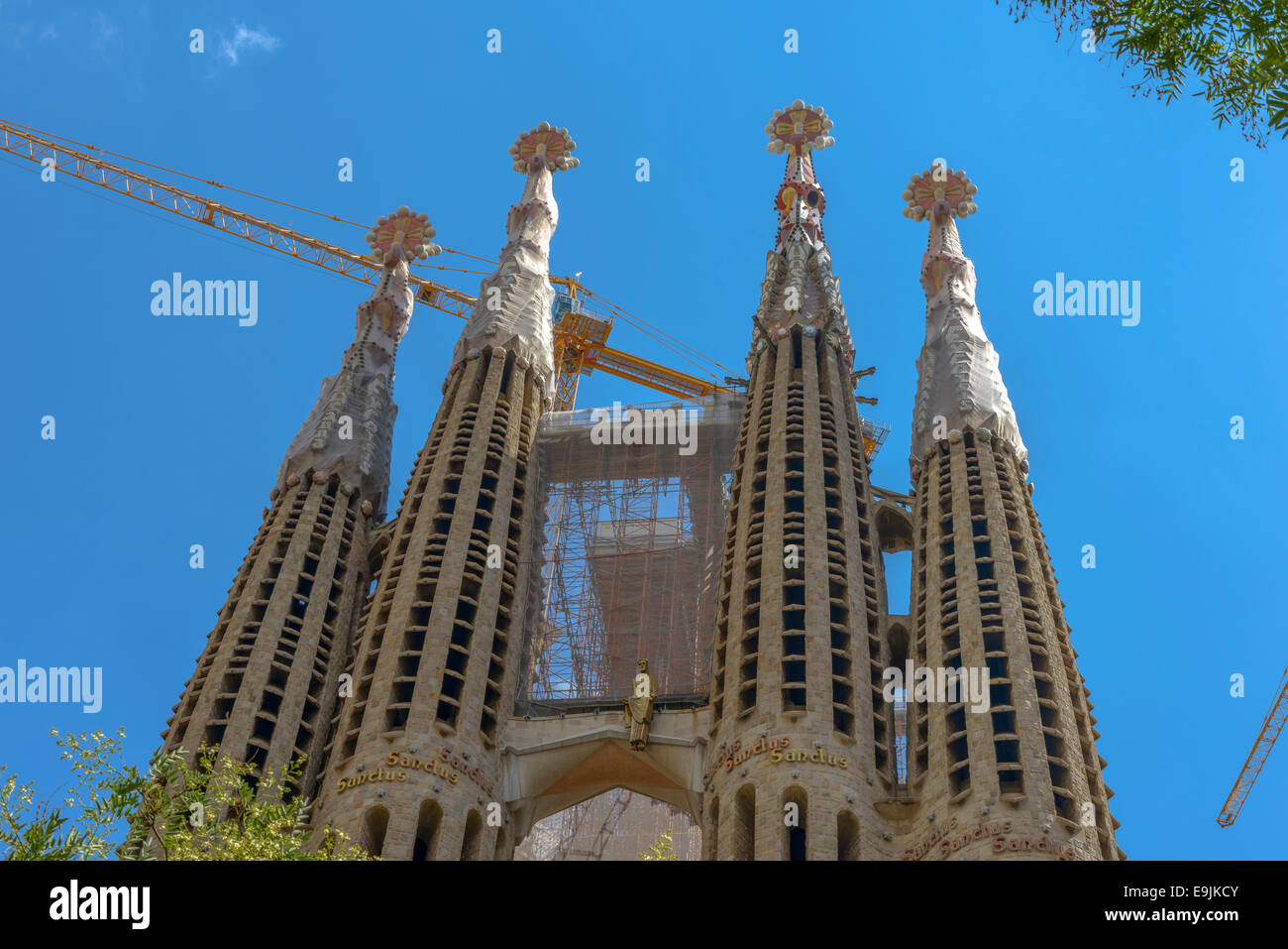 Sagrada Familia par Antoni Gaudi à Barcelone Espagne Banque D'Images