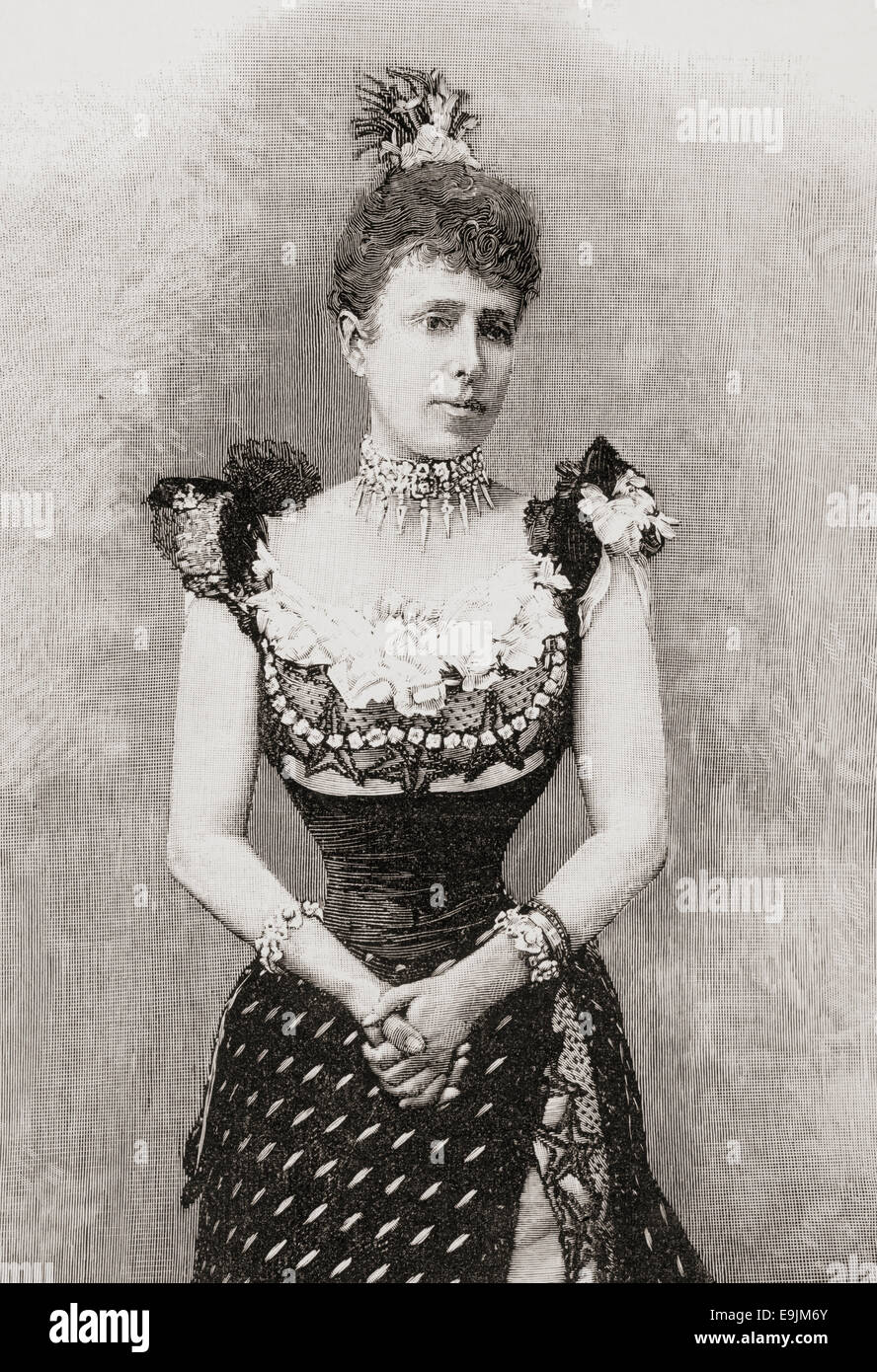 Maria Christina Henriette Desideria Felicitas Raineria d'Autriche, 1858 - 1929. La reine d'Espagne en tant que seconde épouse d'Alfonso XII Banque D'Images