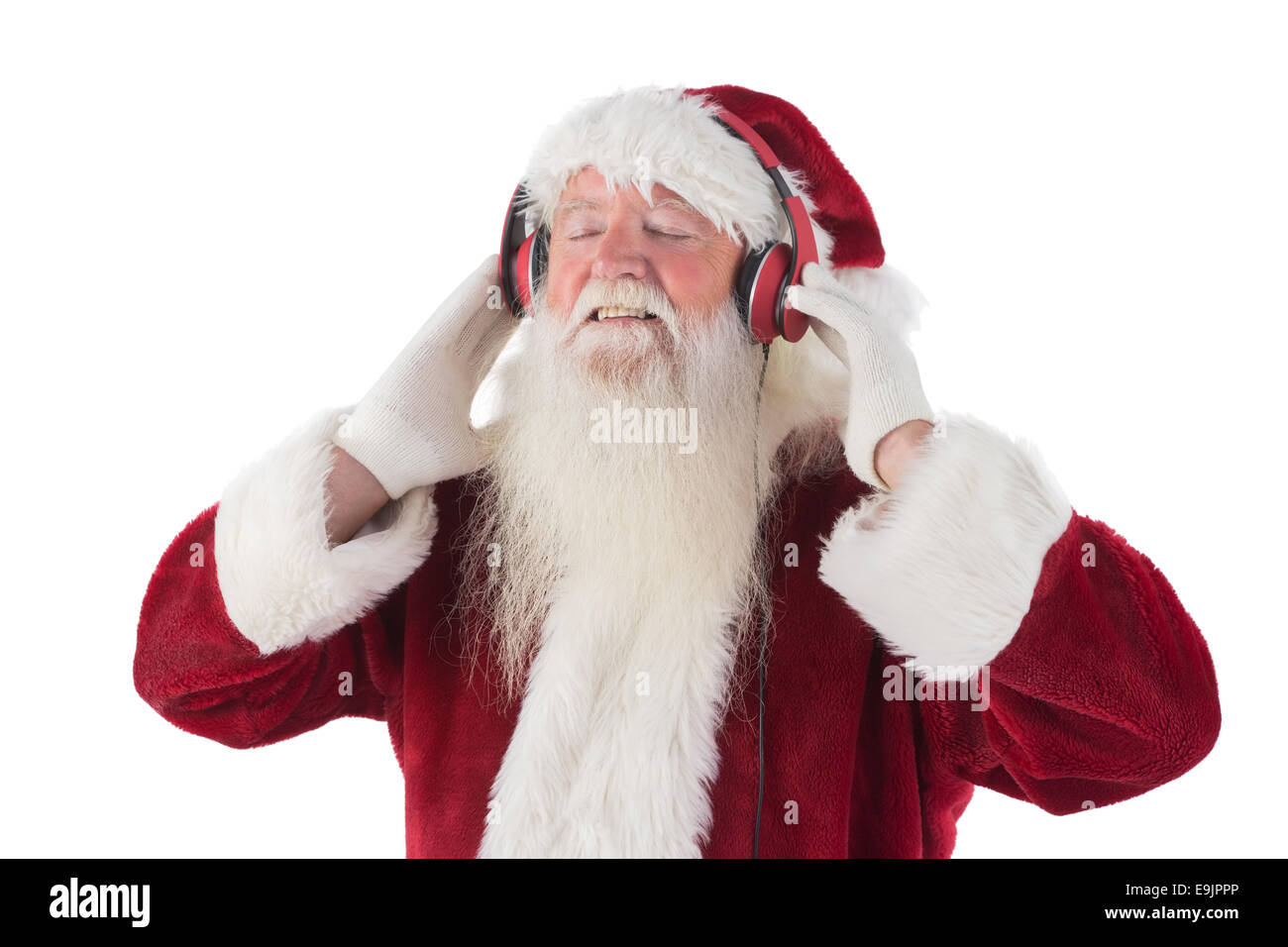 Santa Claus bénéficie d'un peu de musique Banque D'Images