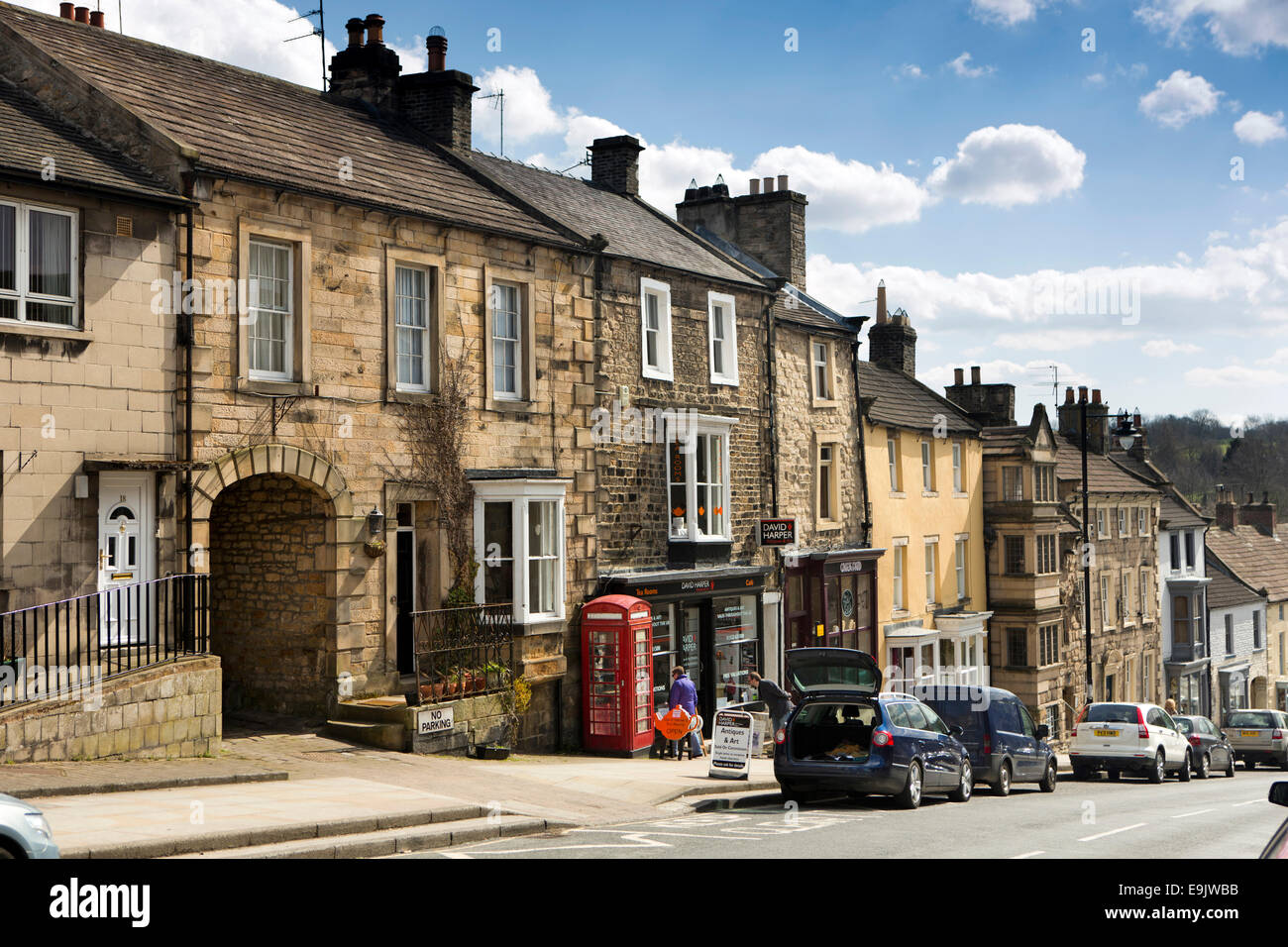 UK, County Durham, Barnard Castle, la Banque,David Harper's antique shop Banque D'Images