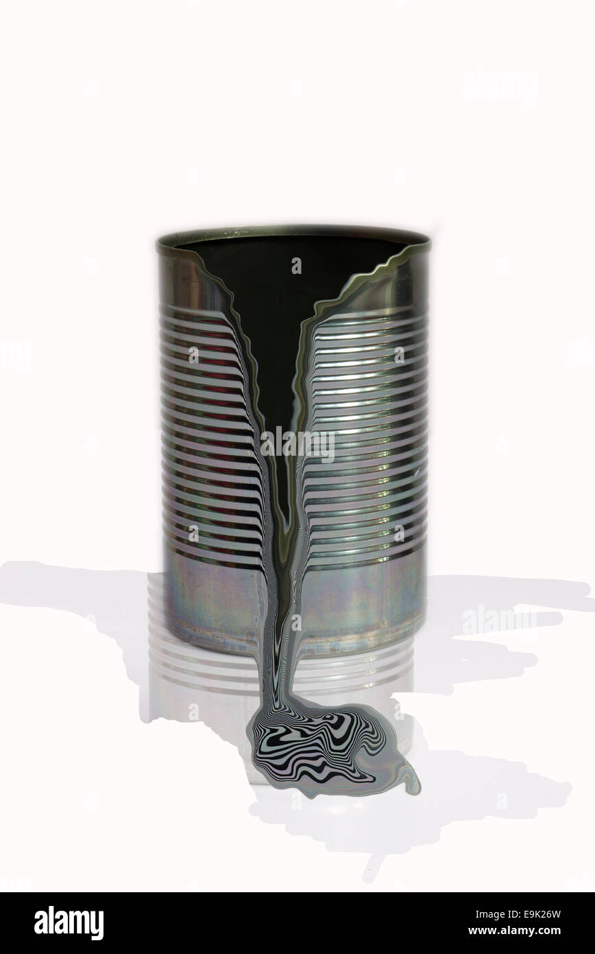 Les illustrations des boîtes de conserve Banque D'Images