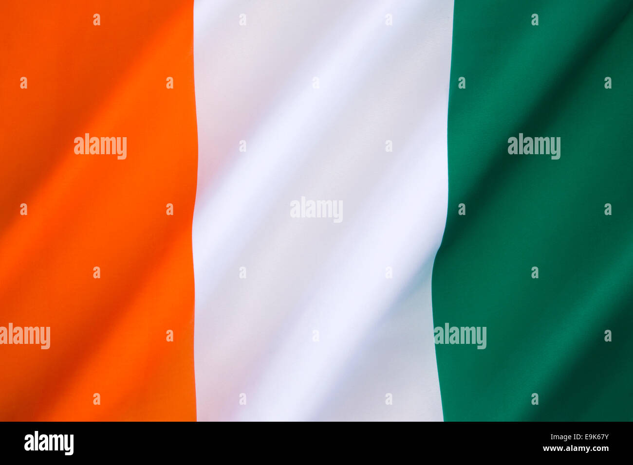 Le drapeau de la Côte d'Ivoire Banque D'Images