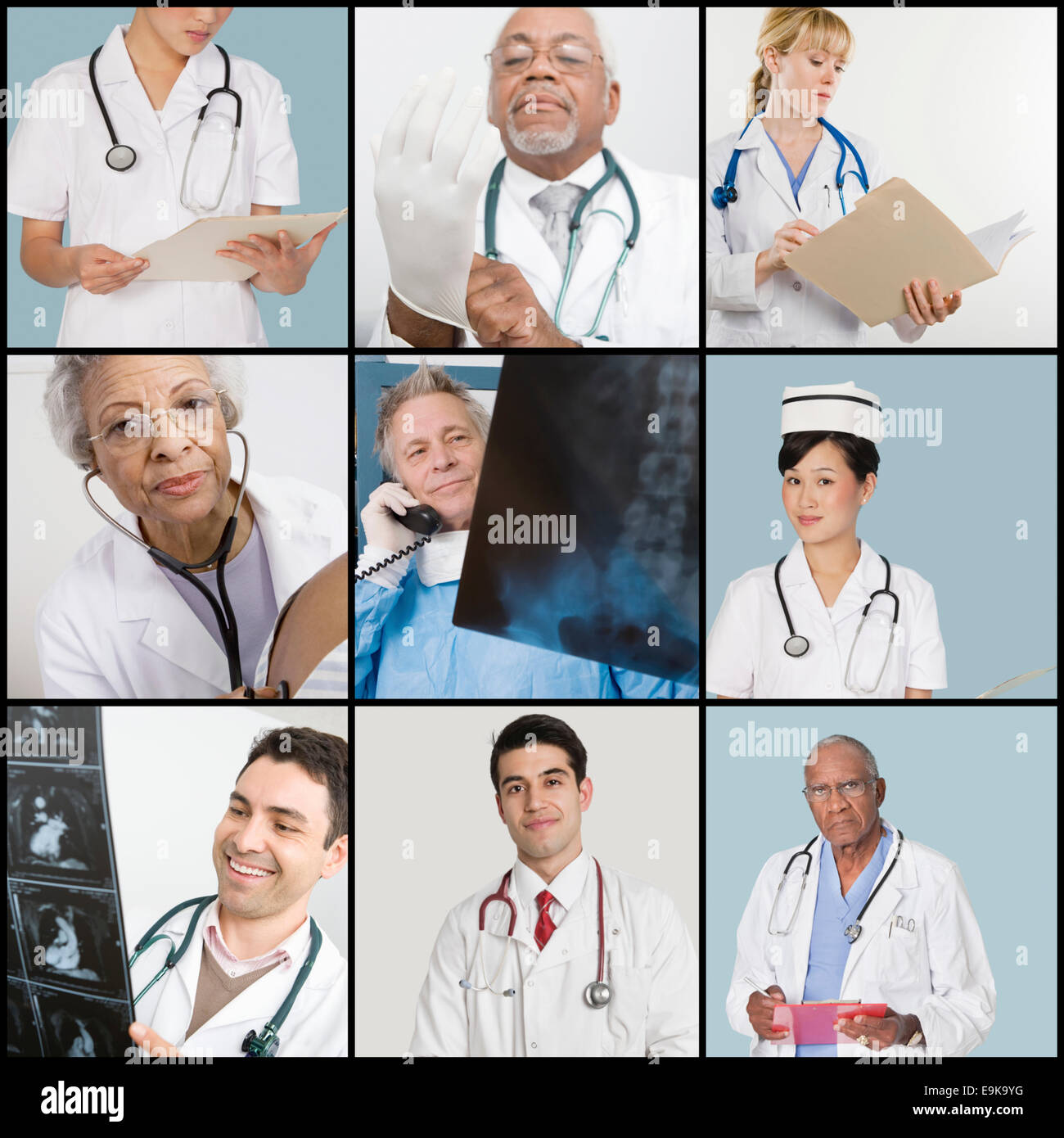 L'équipe médicale de collage Banque D'Images