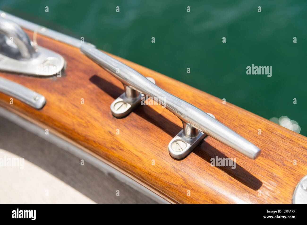 Close-up de taquet sur le yacht à voile Banque D'Images