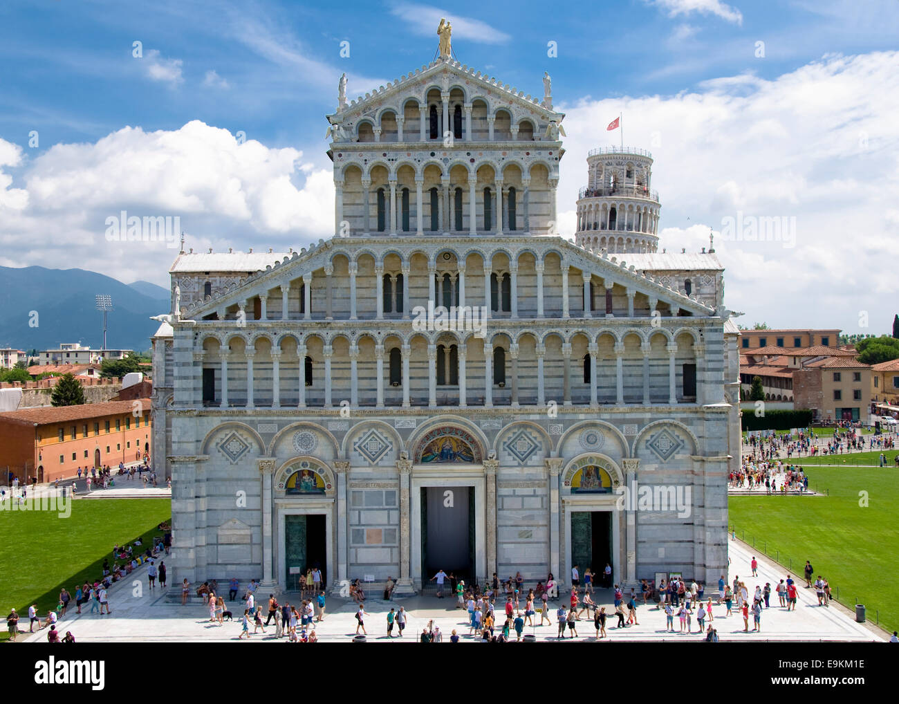 La Cathédrale, la Tour Penchée de Pise, Toscane, Italie Banque D'Images