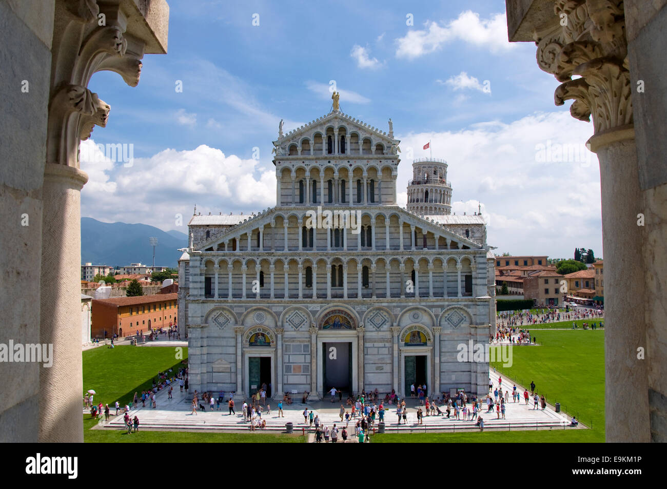 La Cathédrale, la Tour Penchée de Pise, Toscane, Italie Banque D'Images