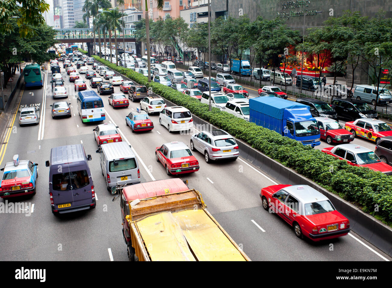 HONG KONG - DEC 9, embouteillage à Wan Chai, Hong Kong du 9 février 2014. C'est l'un des plus fréquentés dans le district de Hong Kong. Hong Banque D'Images