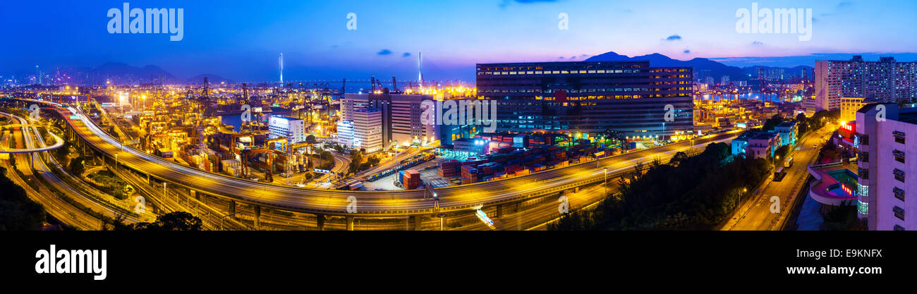 Hong Kong highway and transportation, au centre-ville, Banque D'Images
