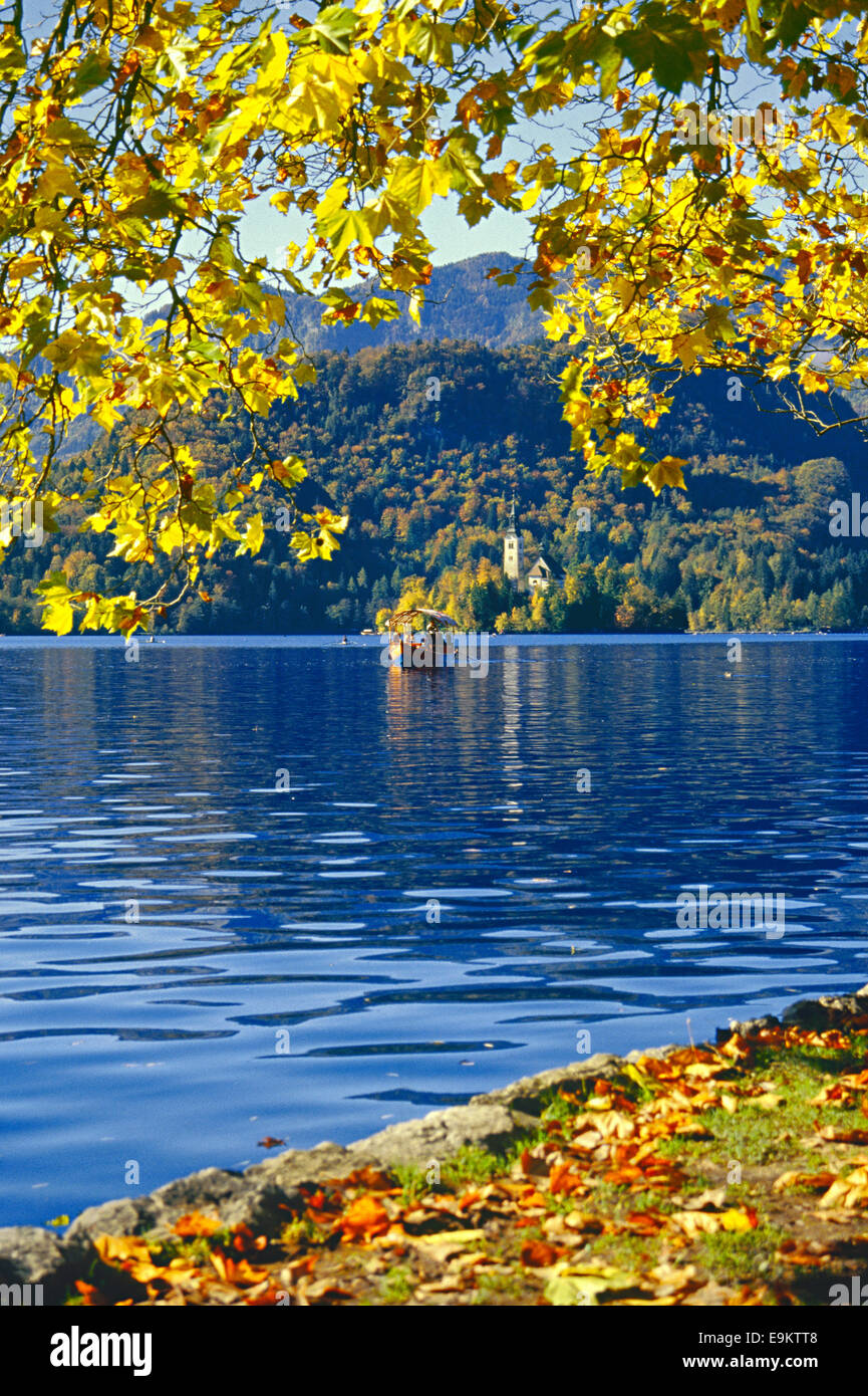 Le lac de Bled en Slovénie Banque D'Images