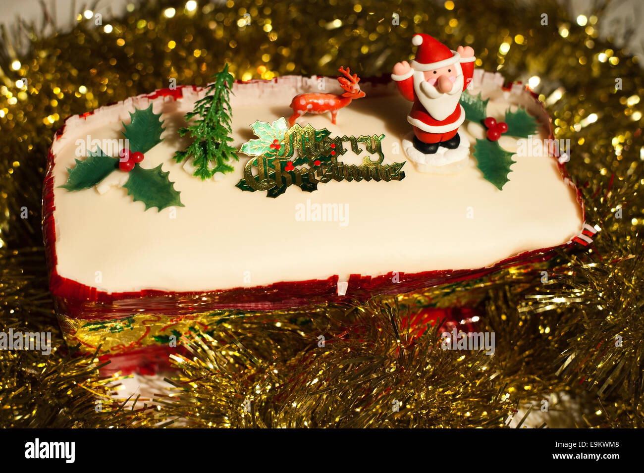 Gâteau traditionnel sur l'époque de Noël Banque D'Images