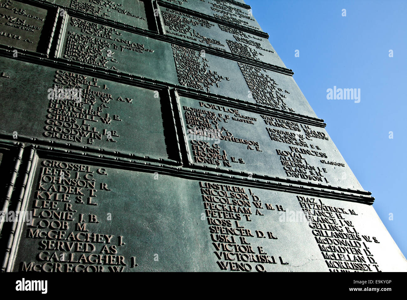 TOWER HILL MEMORIAL pour les morts de la SECONDE GUERRE MONDIALE, Londres UK Banque D'Images