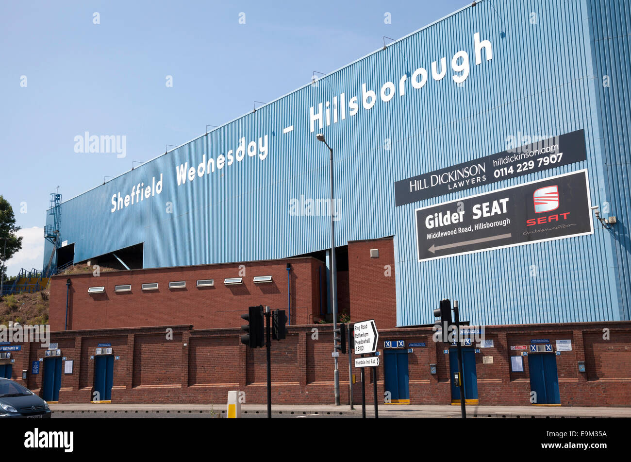Sheffield Wednesday Football Club, Hillsborough, Sheffield, South Yorkshire, Angleterre, Royaume-Uni Banque D'Images