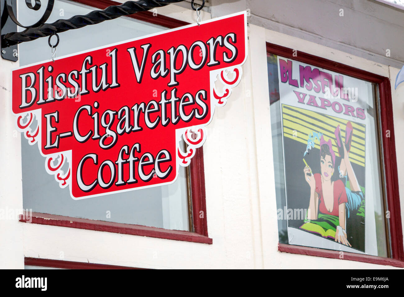 Saint-Louis Missouri,The Grove,Manchester Avenue,panneau,E-cigarettes,vente,MO140901038 Banque D'Images
