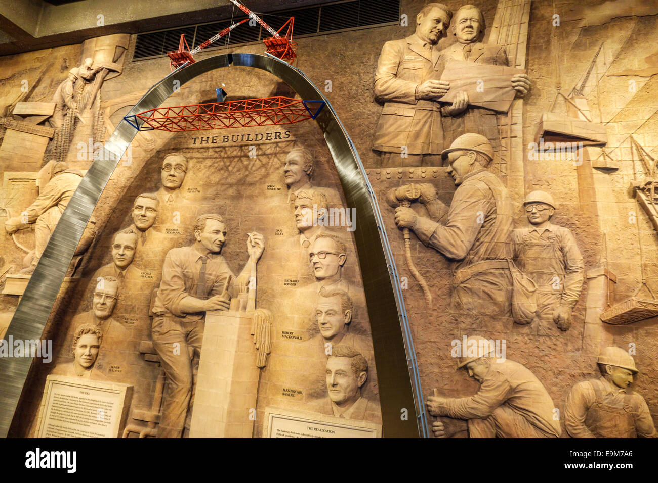 Saint-Louis Missouri,Gateway Arch,mémorial,caténaire,Jefferson National expansion Memorial,parc,intérieur,centre d'accueil,centre,exposition exhi Banque D'Images