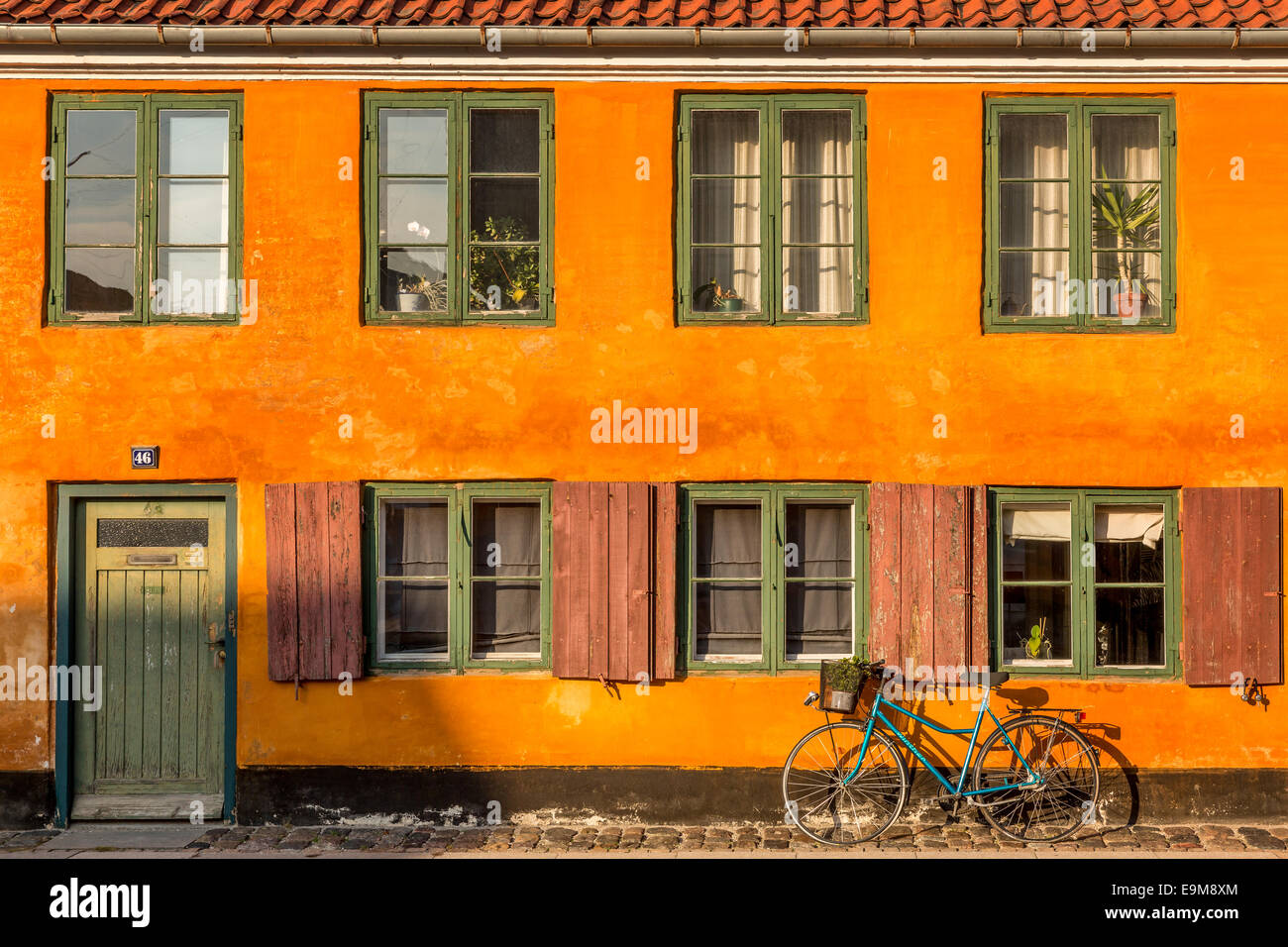 La classe ouvrière historique housing estate, Nyboder, Copenhague, Danemark Banque D'Images