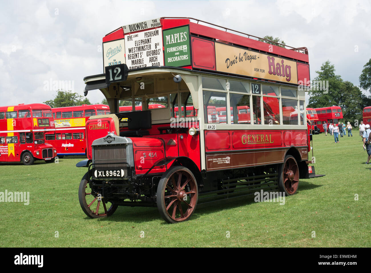 Un site de type S AEC sur l'affichage à la 2014 Rallye Bus Alton & Running 24. Le bus remonte aux années 1920. Banque D'Images