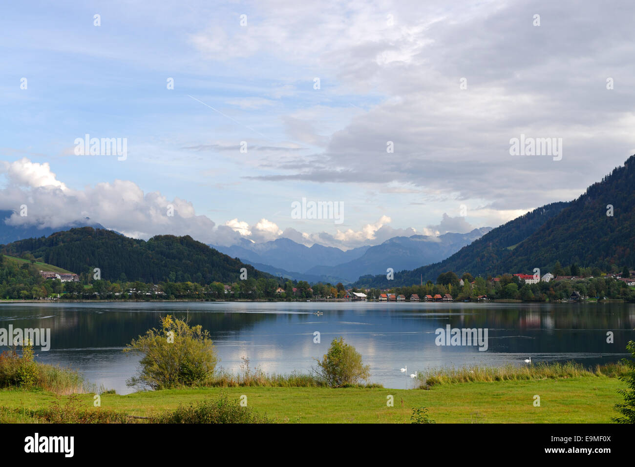 Bühl, Großer Alpsee Lac Supérieur, Allgäu, souabe, Bavière, Allemagne Banque D'Images