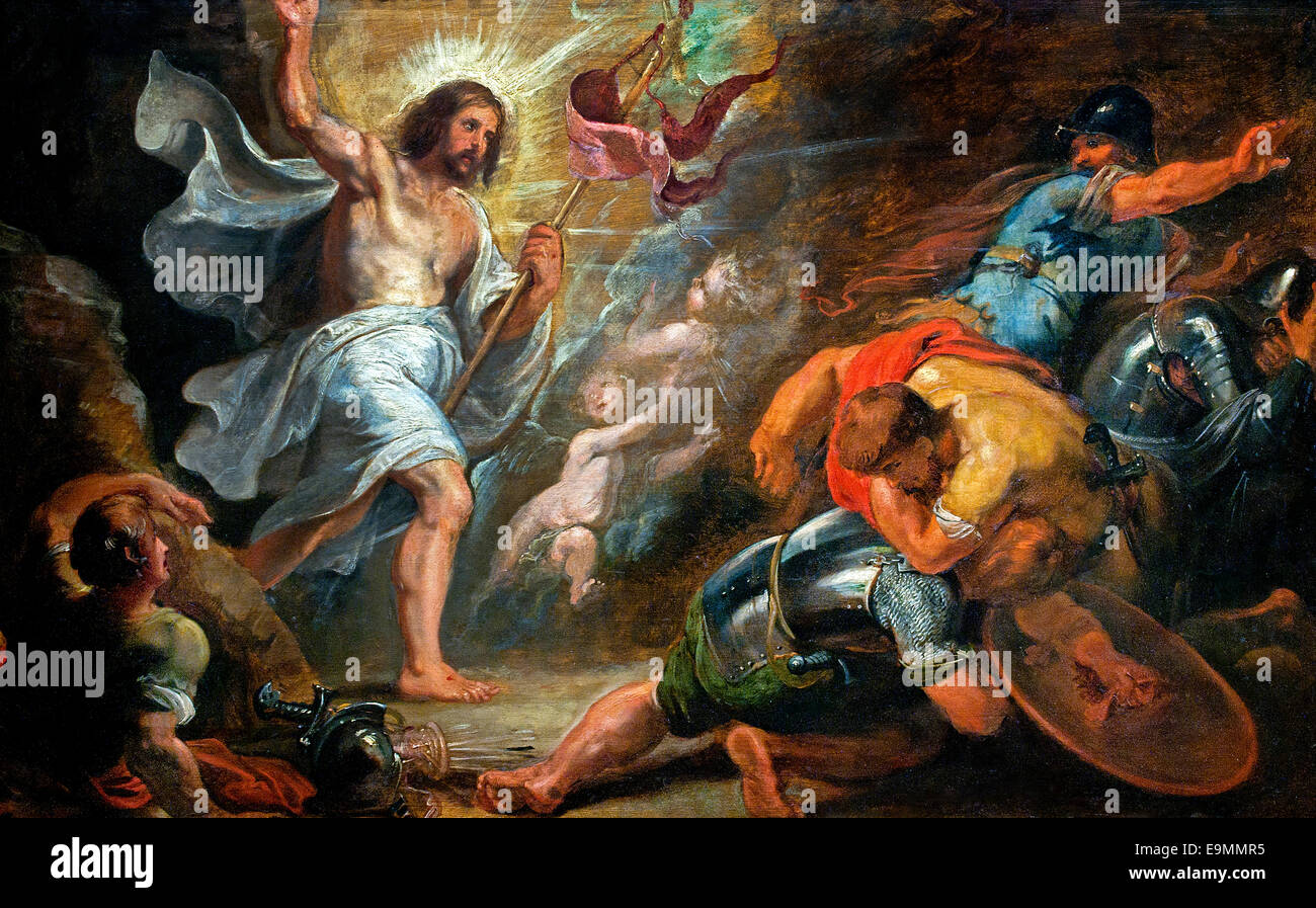 La résurrection du Christ - il la résurrection du Christ de Peter Paul Rubens 1577 1640 Belgique belge flamande Banque D'Images