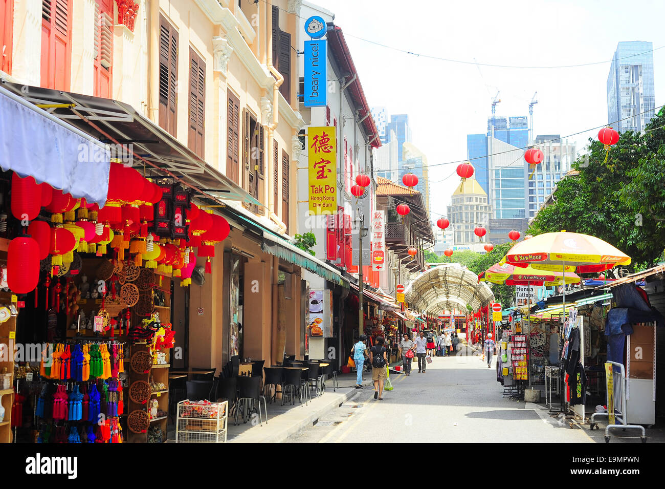 Chinatown de Singapour Banque D'Images