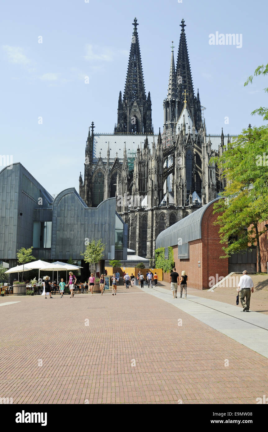 Museum Ludwig, Cathédrale, Cologne, Allemagne Banque D'Images