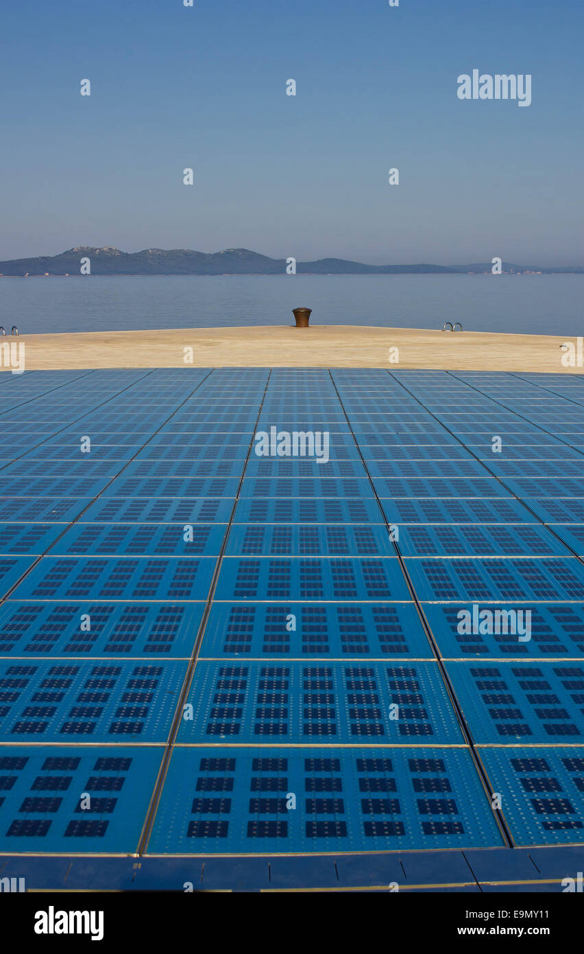 Salutations à l'installation sun Zadar Banque D'Images