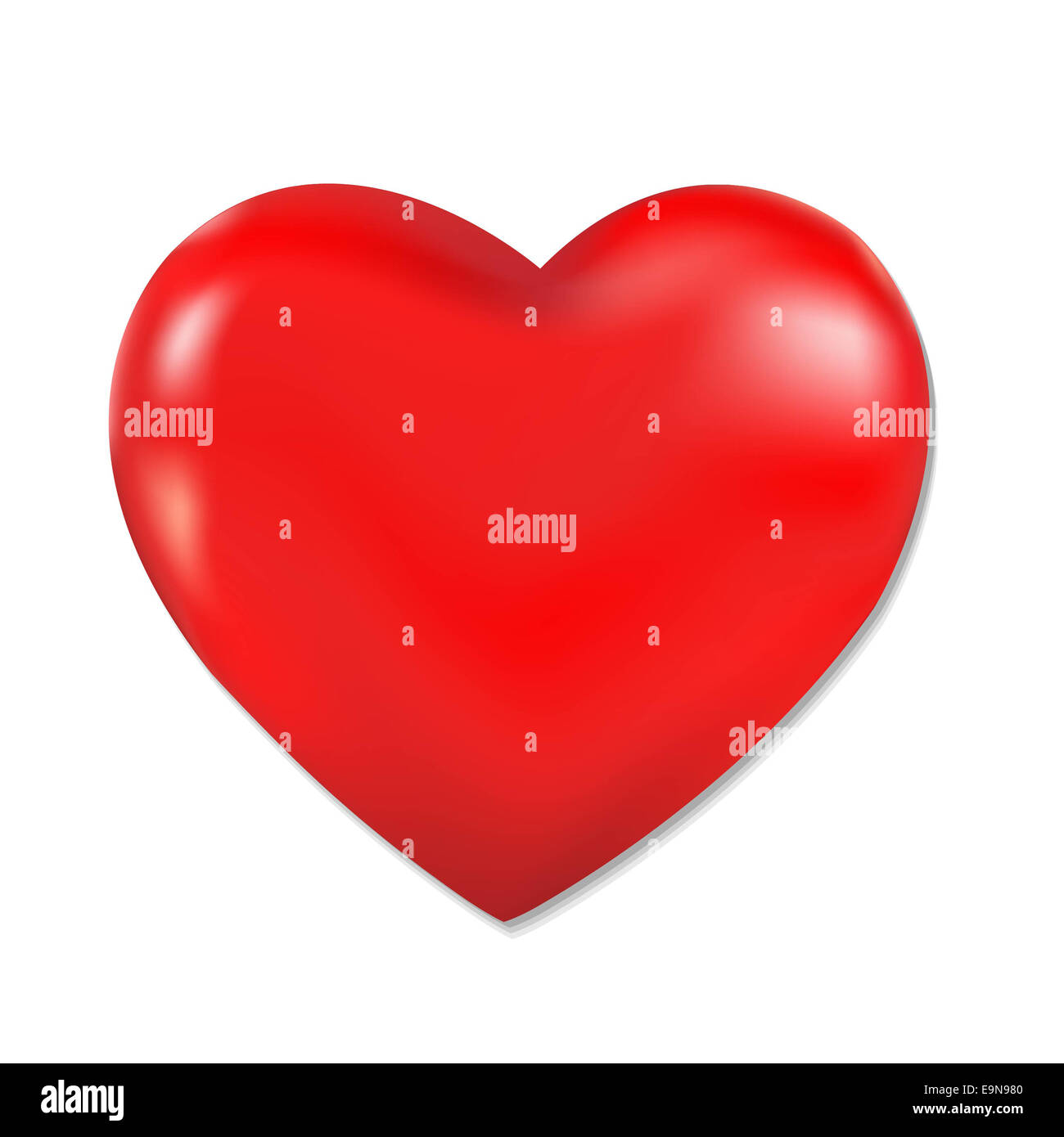 Le symbole du coeur rouge Banque D'Images