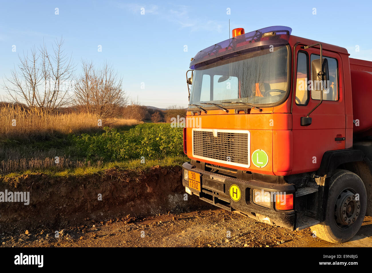 Truck on construction site Banque D'Images