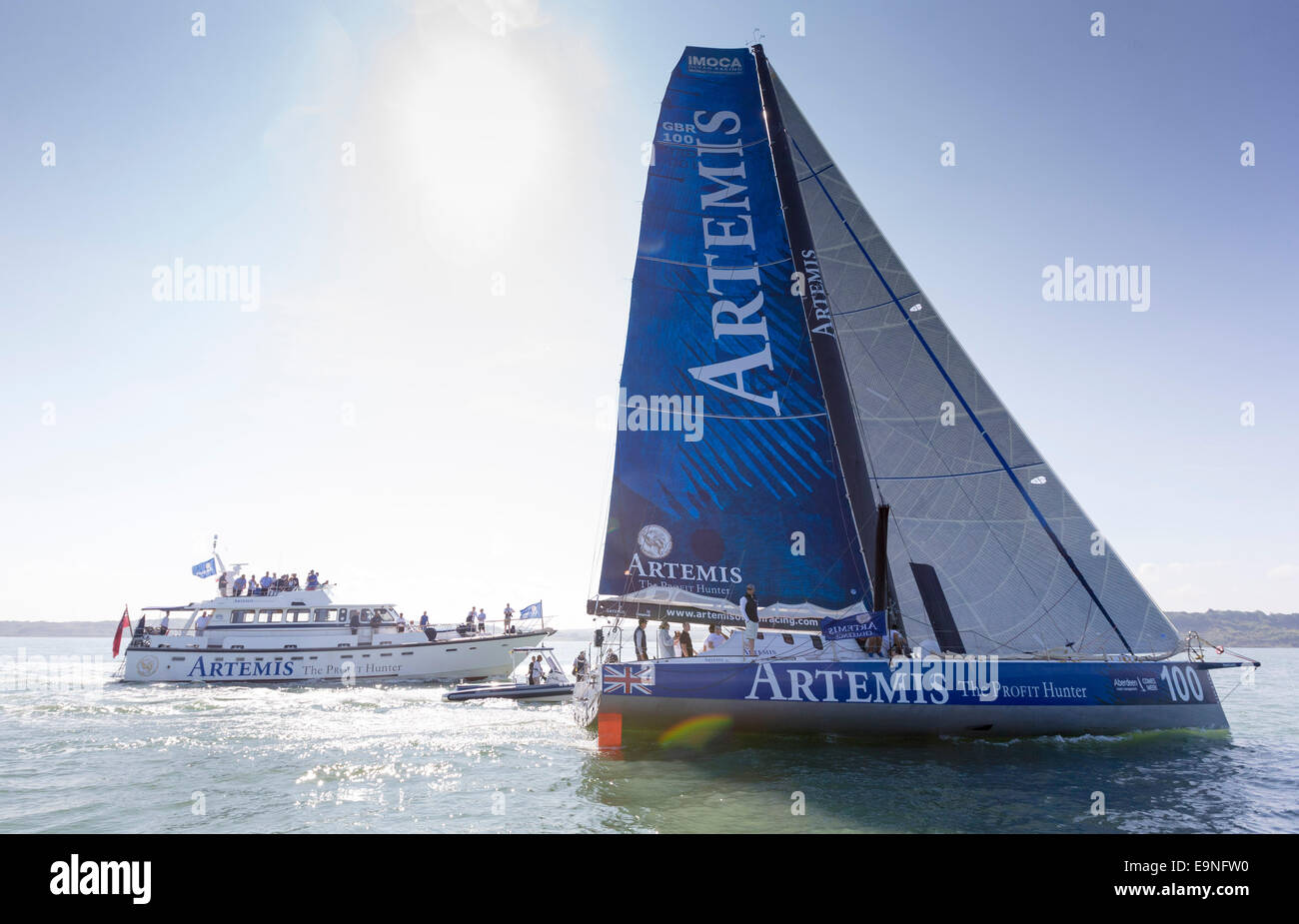 De navires affrétés, Rum Jungle (à gauche), et l'yacht Artemis Ocean Racing en photo au cours de l'Artemis Challenge à Aberdeen Asset Ma Banque D'Images