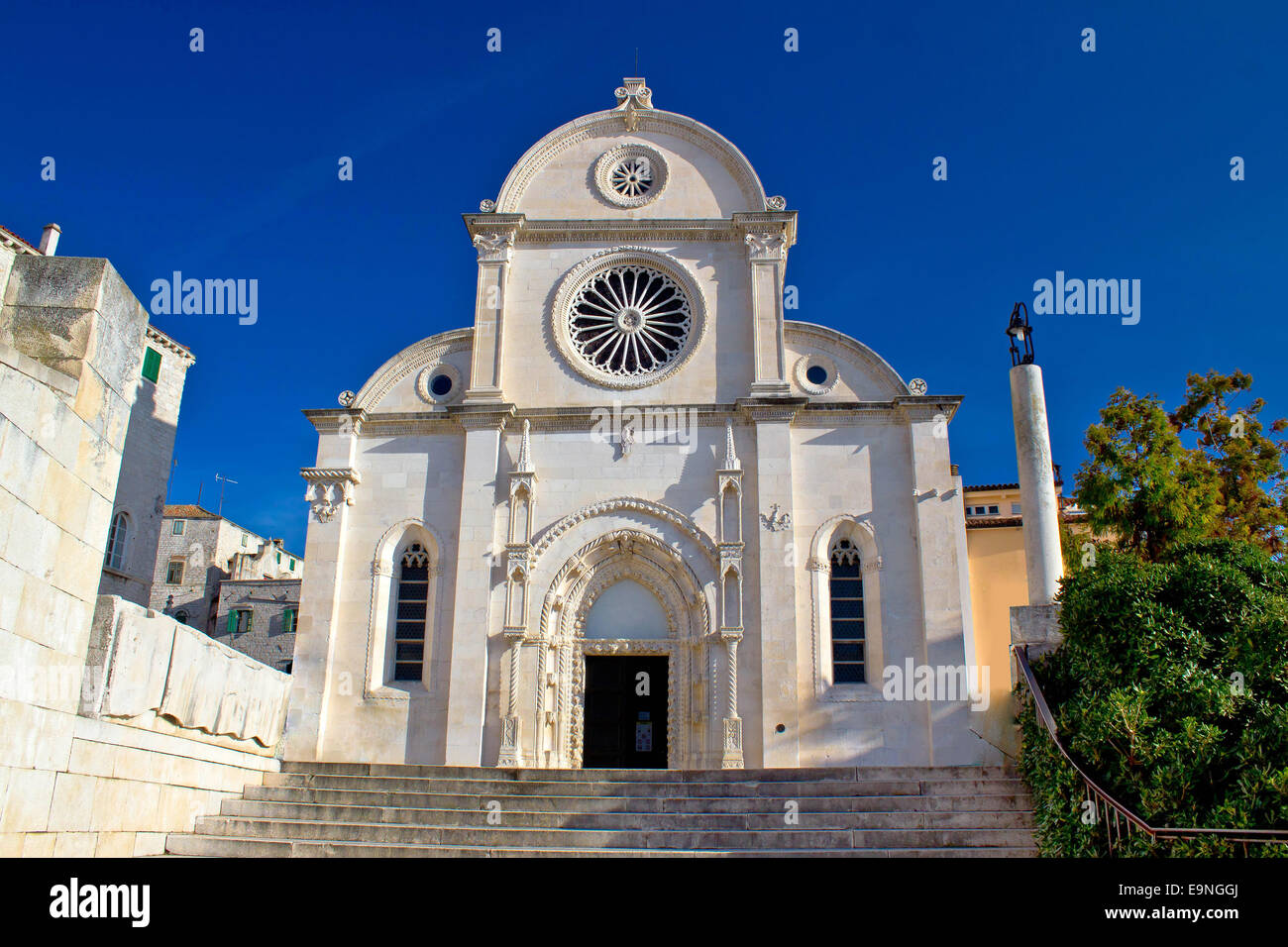 Cathédrale Saint-Jacques de Šibenik façade Banque D'Images