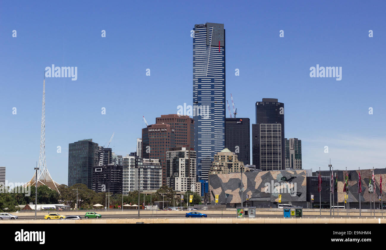 Paysage urbain de Melbourne en Australie Banque D'Images