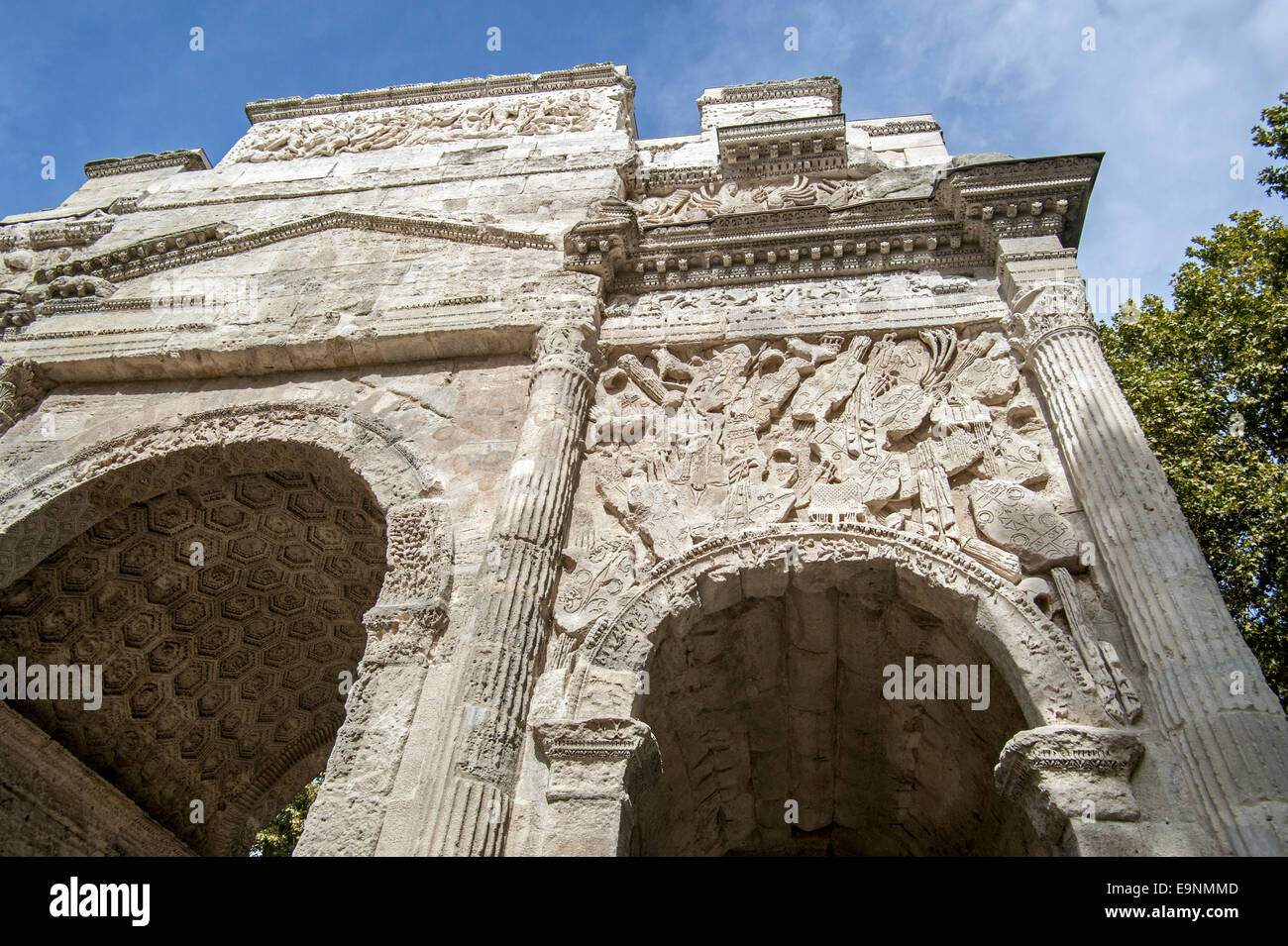 Roman De Triomphe d'Orange / Arc de triomphe d'Orange, Provence-Alpes-Côte d'Azur, Vaucluse, France Banque D'Images