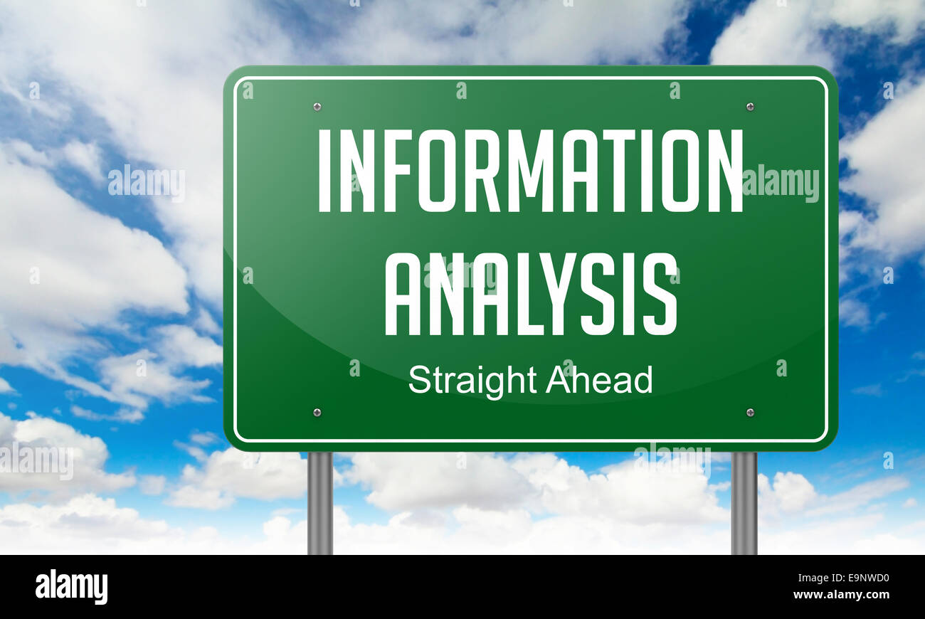 L'analyse de l'information sur la balise. Banque D'Images