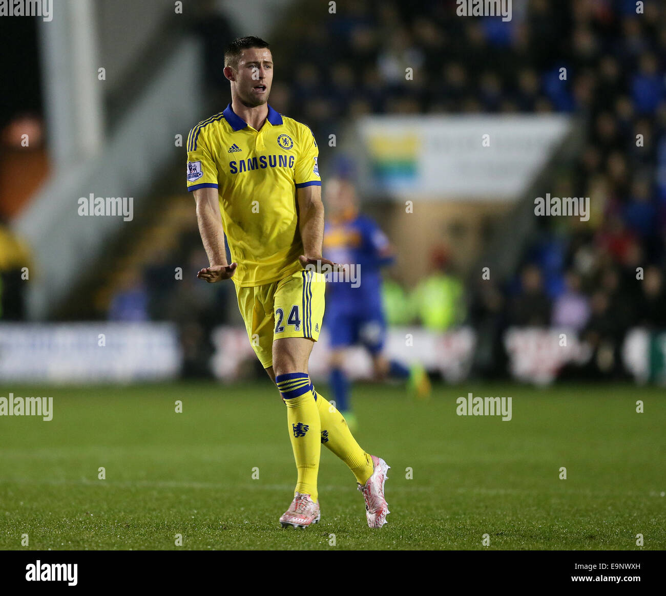 Shrewsbury, Royaume-Uni. 28 Oct, 2014. Gary Cahill de Chelsea - Capital One Cup - Shrewsbury Ville vs Chelsea - Greenhous Meadow - Shrewsbury - Angleterre - 28 octobre 2014 - Photo Simon Bellis/Sportimage © csm/Alamy Live News Banque D'Images