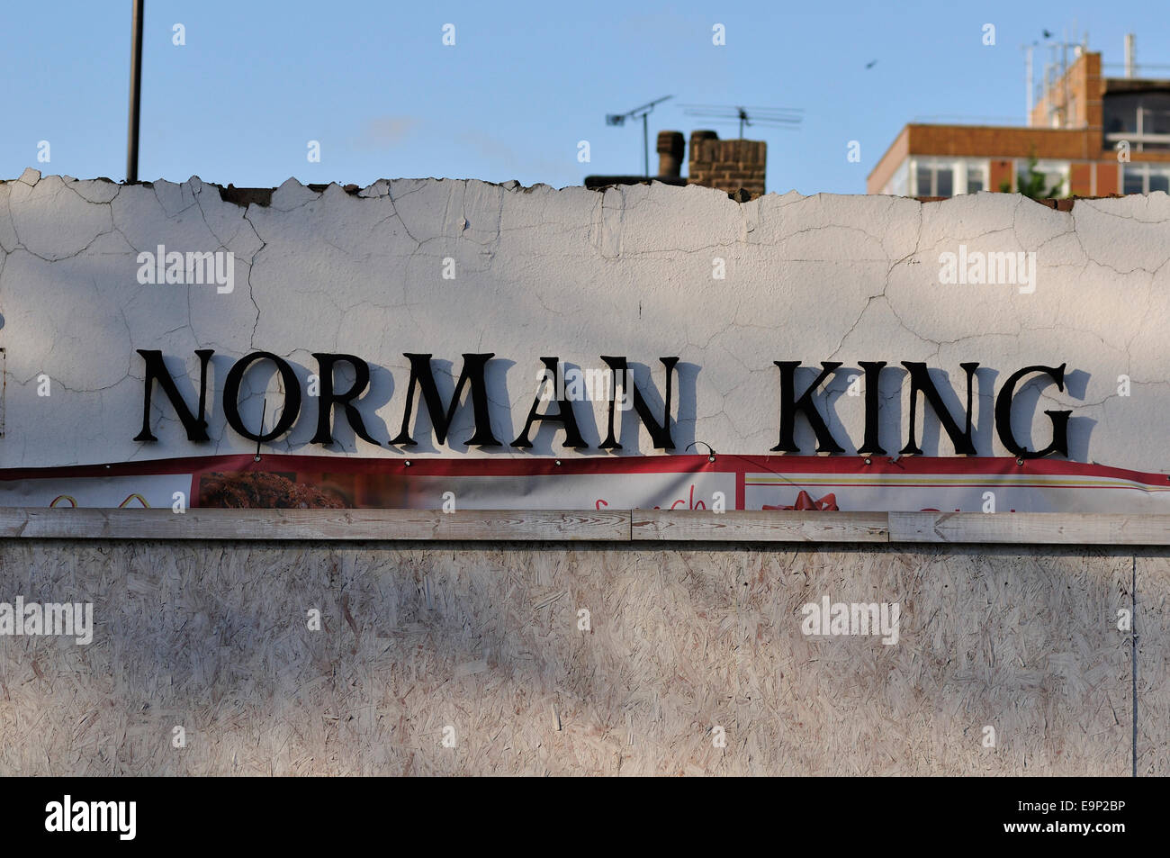 Norman King pub ruines à Dunstable Banque D'Images