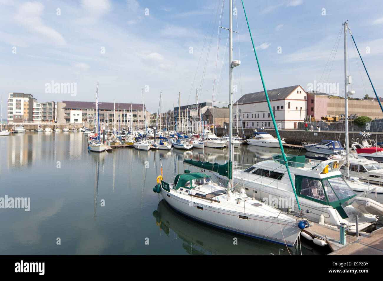 Victoria Dock Marina, Caernarfon, Nord du Pays de Galles, Royaume-Uni Banque D'Images