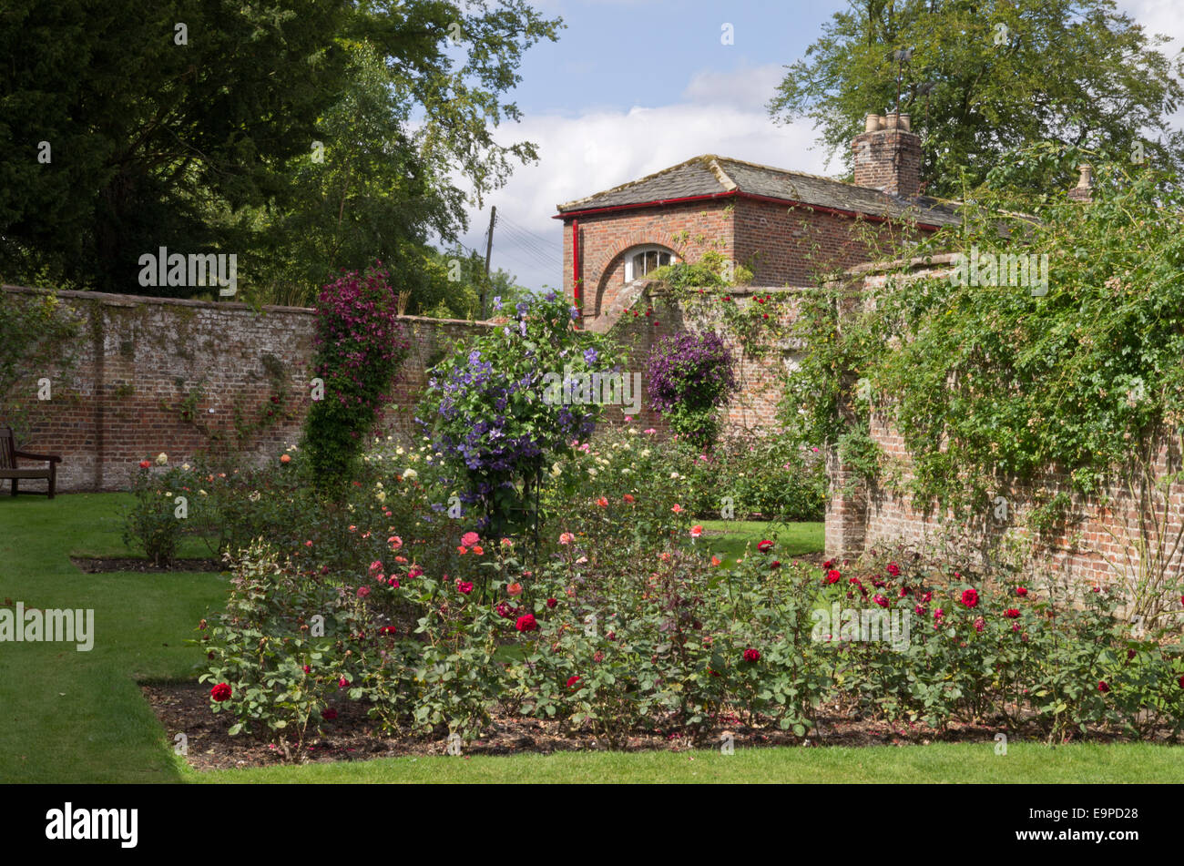 Jardin clos Sledmere Banque D'Images