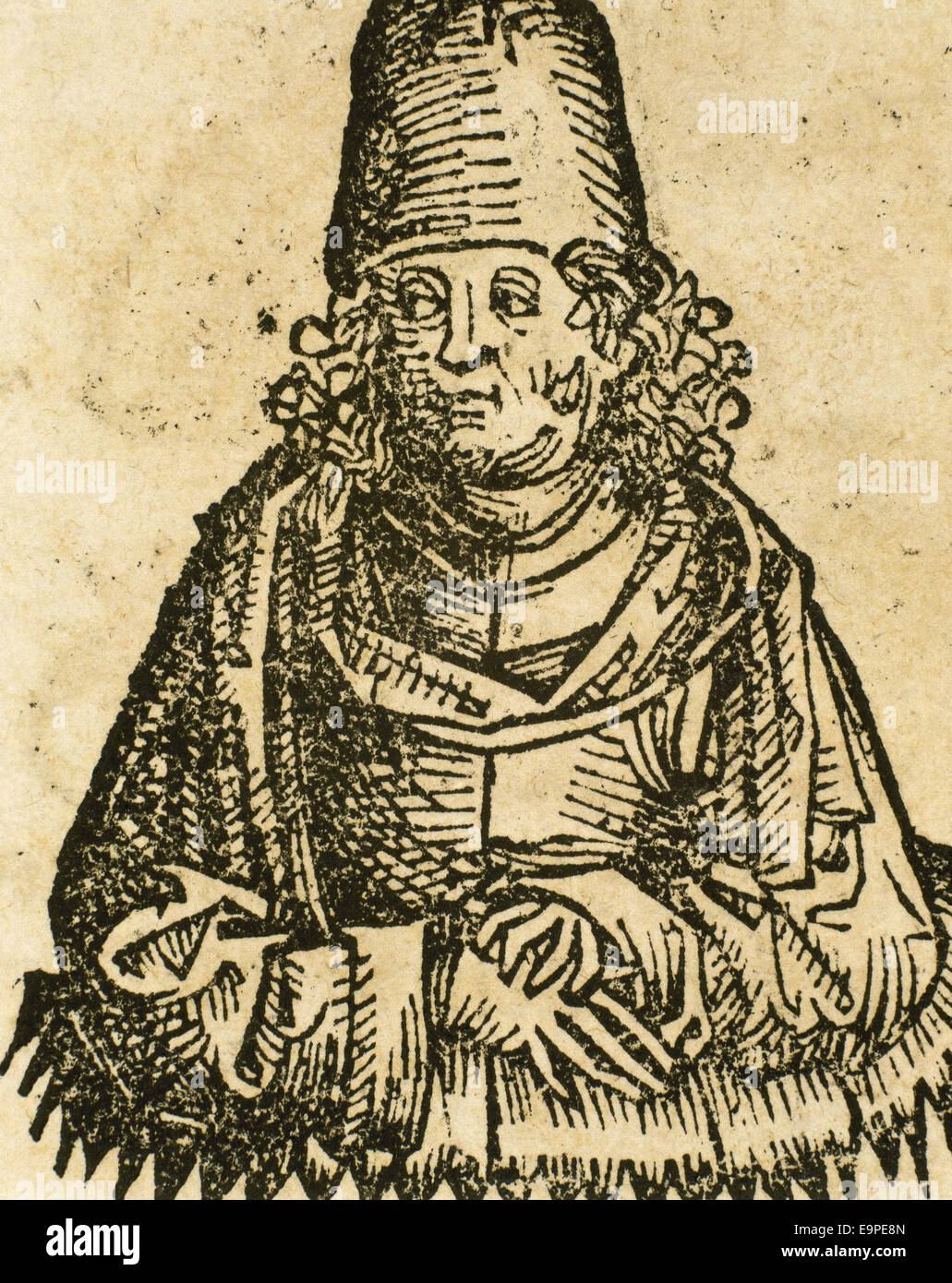 Aristote (384-322 avant J.C). Philosophe grec. La gravure. Banque D'Images