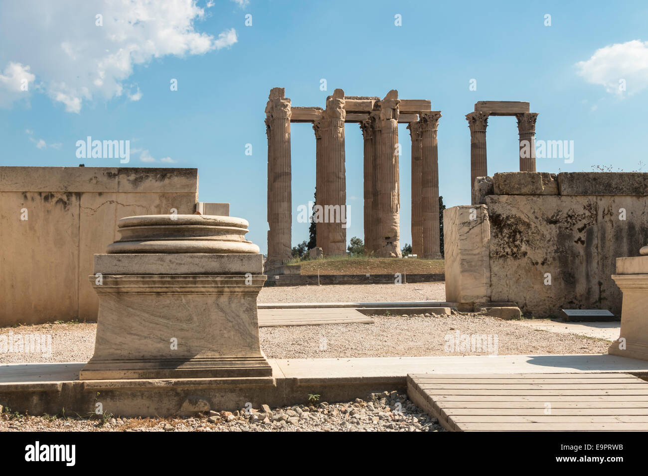 Temple de Zeus à Athènes Banque D'Images