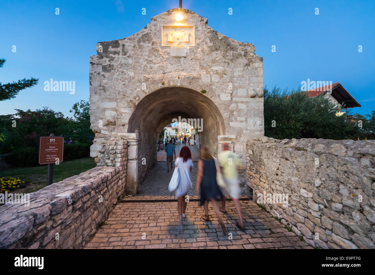 Nin, ville de rois croates, avec une culture riche et belle sondages. Situé près de Zadar sur la côte Adriatique. Banque D'Images