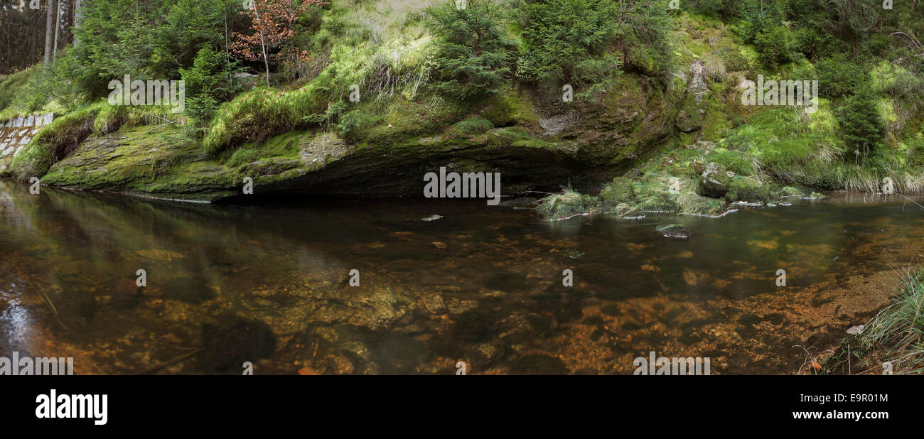 Blatny Panorama stream - Montagnes Jizera Banque D'Images