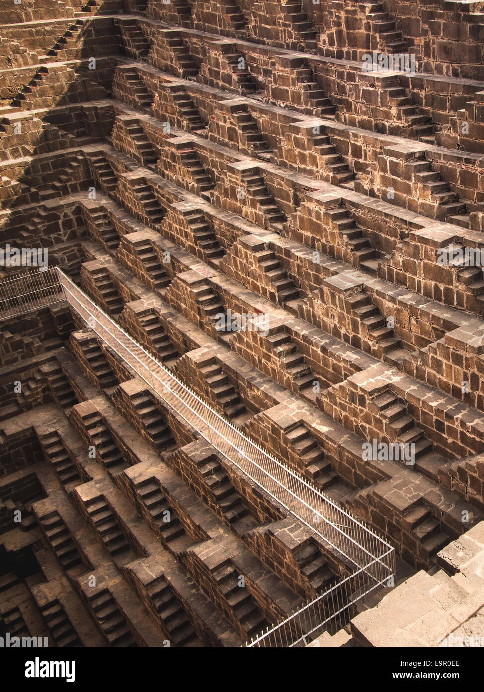 Chand Baori cage dans le village d'Abhaneri près de Jaipur, Rajasthan, Inde. Banque D'Images