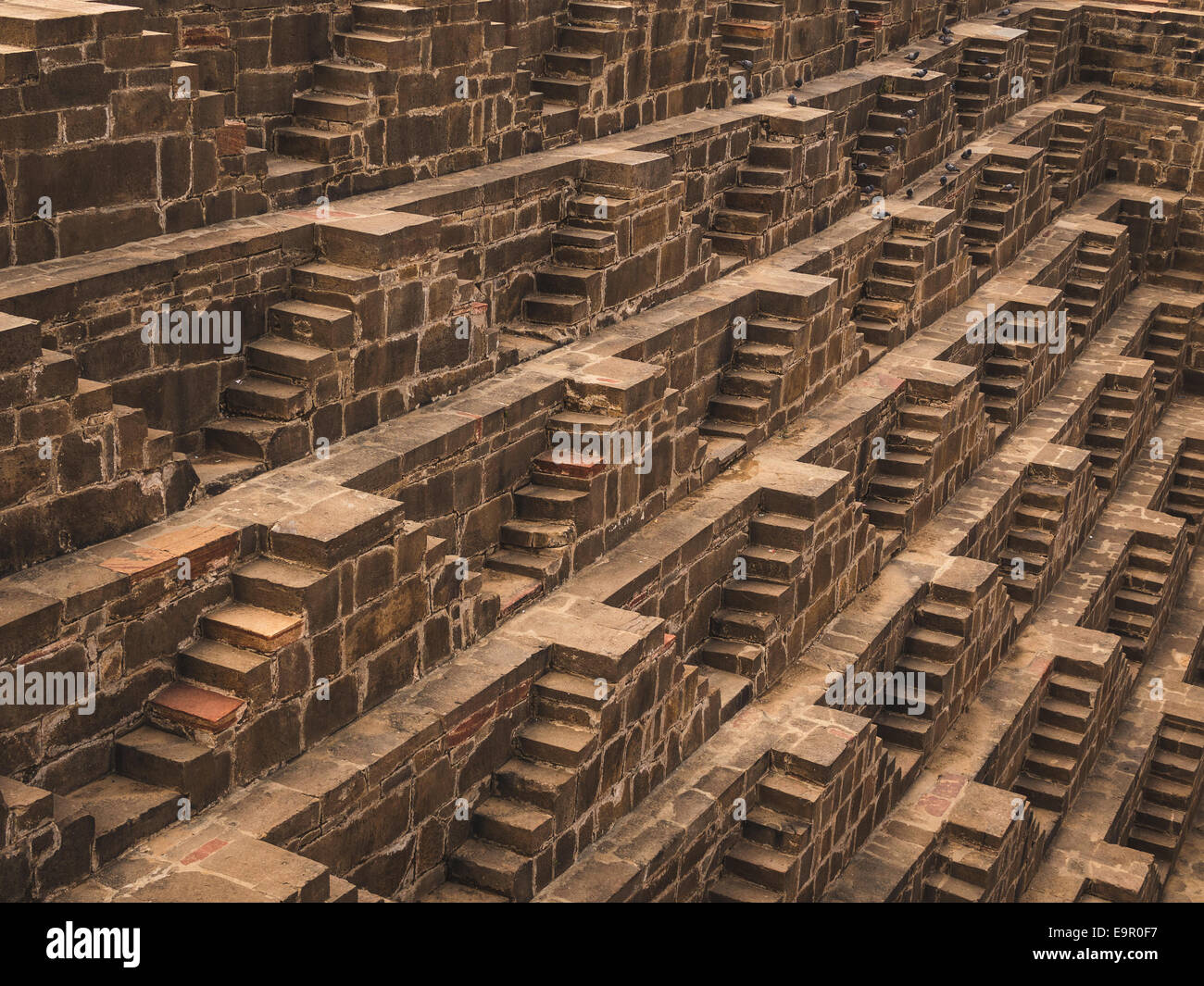 Chand Baori cage dans le village d'Abhaneri près de Jaipur, Rajasthan, Inde. Banque D'Images