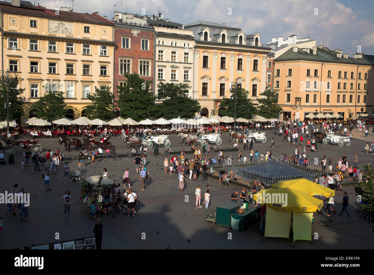 La place du marché principale de Cracovie, Banque D'Images