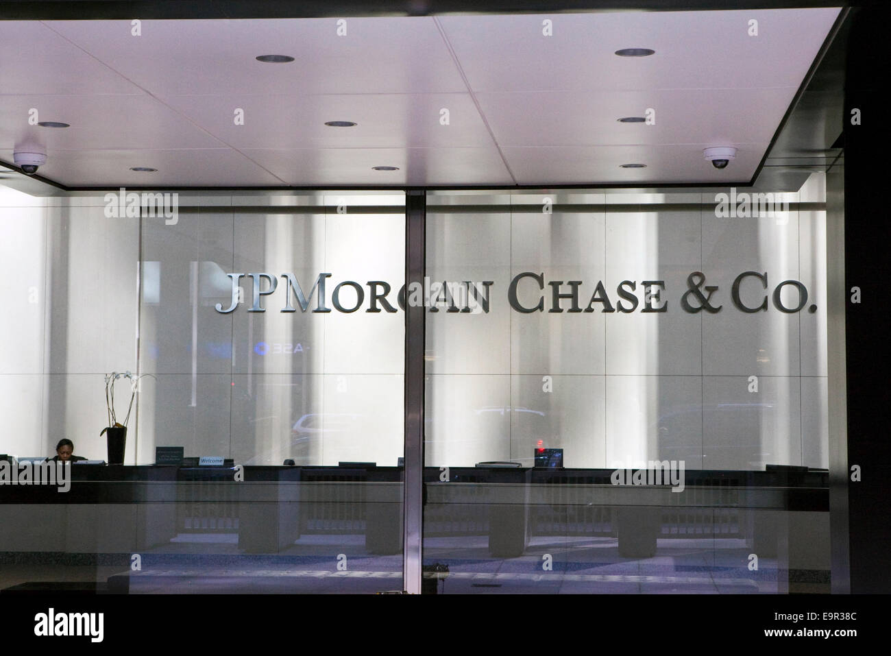 Une vue de JPMorgan's building sur Park Avenue à New York Banque D'Images