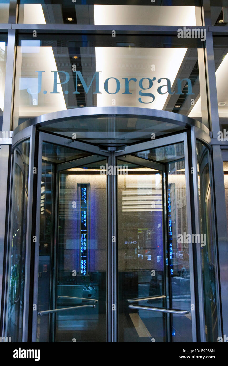 Une vue de JPMorgan's Building à New York Banque D'Images