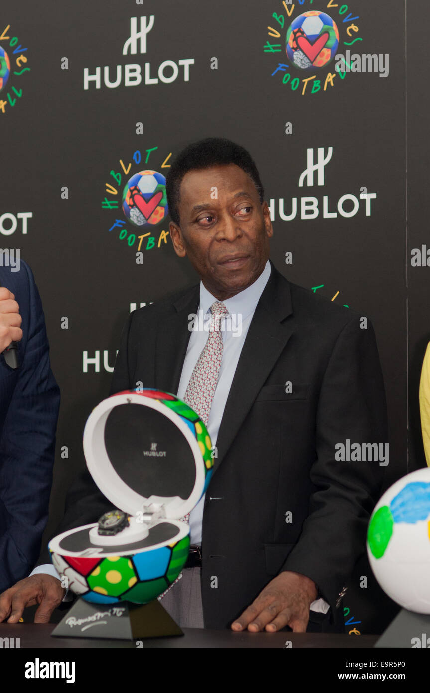 L'Hublot 'aime le football" world tour fait son arrêt américain à Miami avec l'Ambassadeur de la marque d''Pele Pele : où : Miami Beach, Florida, United States Quand : 28 Avr 2014 Banque D'Images