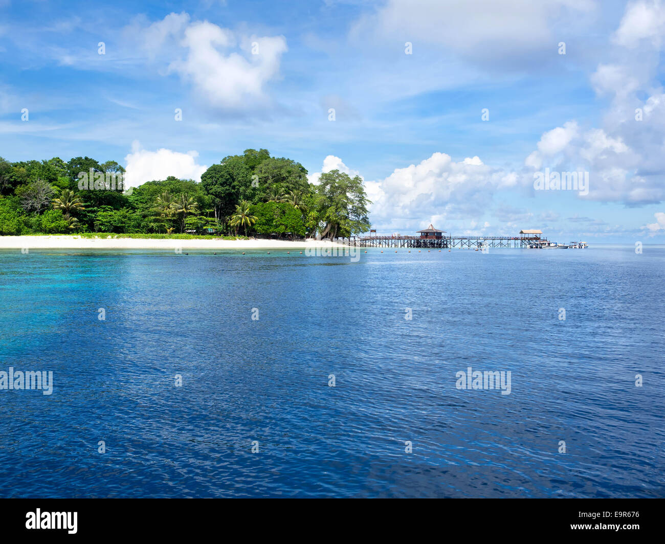 L'île de Pulau Sipadan à Sabah, Malaisie Orientale. Banque D'Images