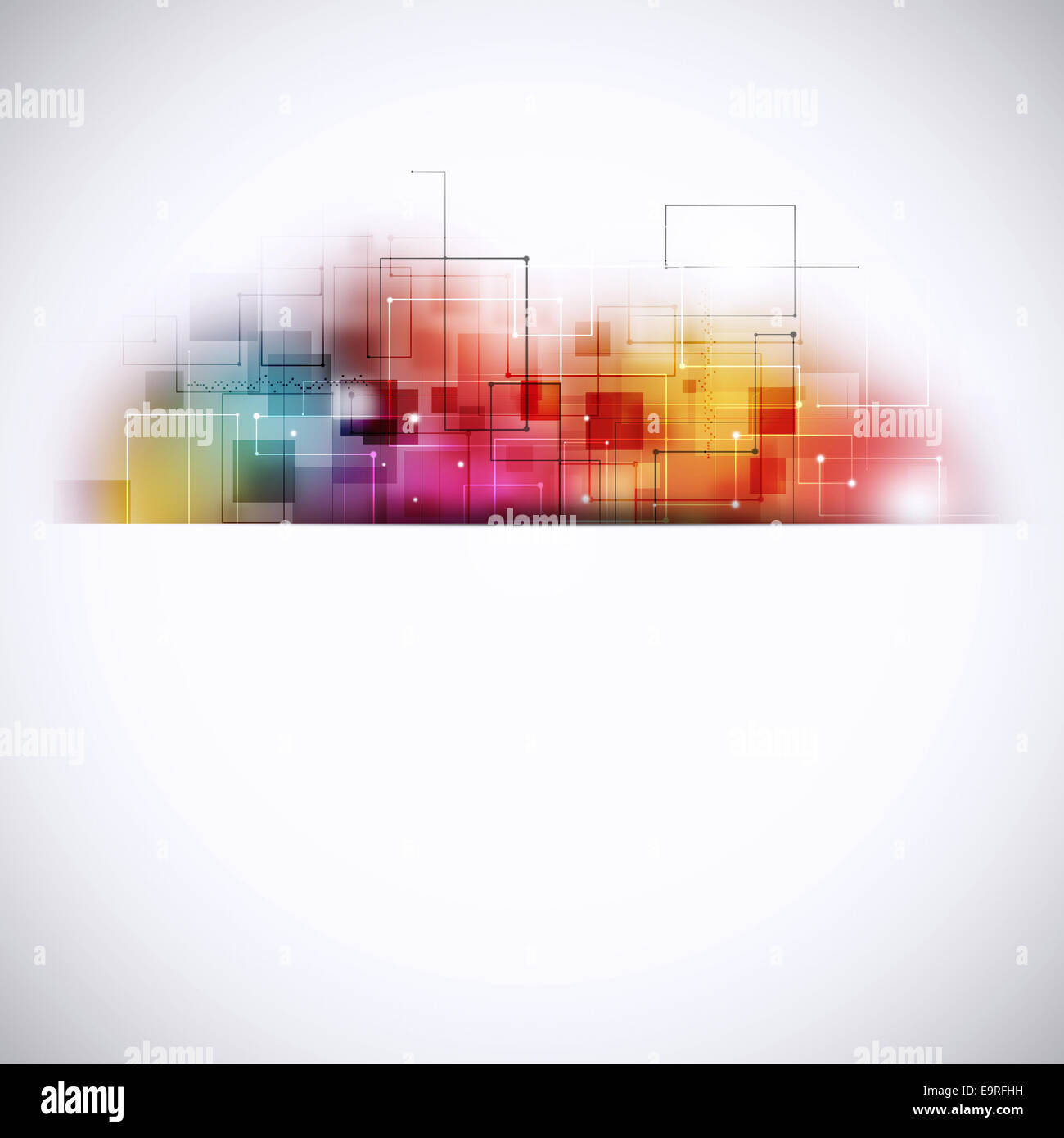 Résumé La technologie et business communications fond multicolore Banque D'Images