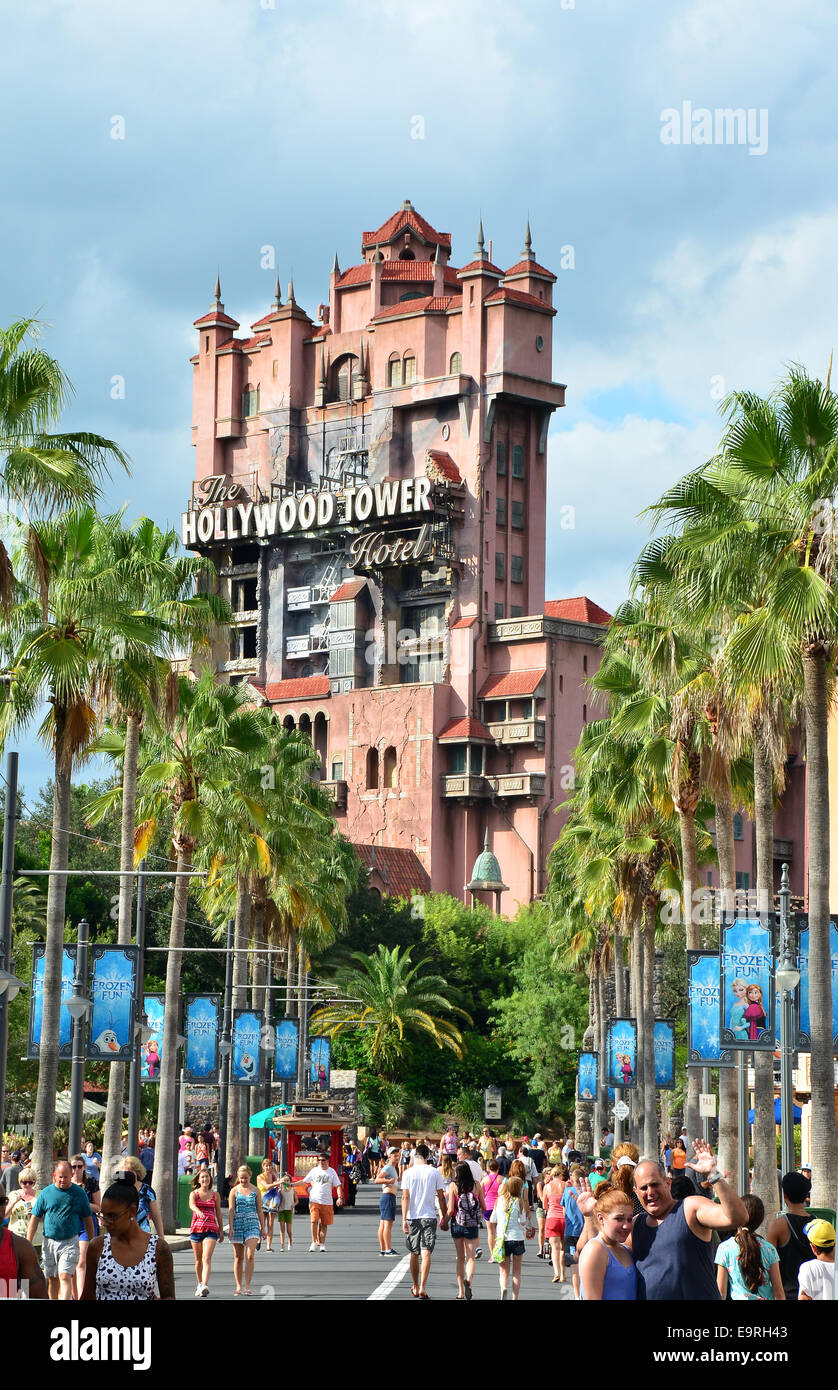 Hollywood Tower Hotel Ride, à Hollywood Studios, Disney World, Orlando, Floride Banque D'Images