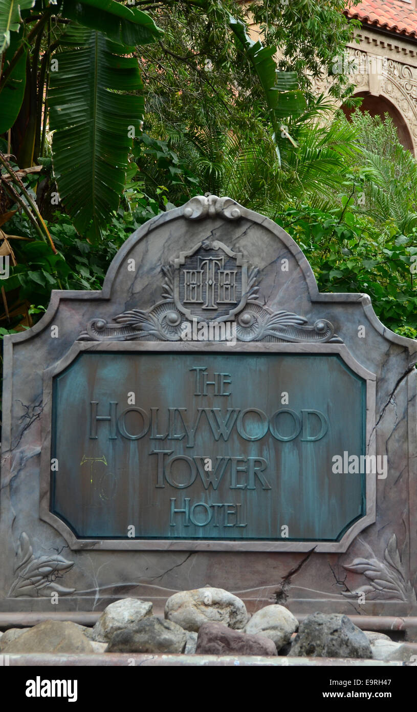 Hollywood Tower Hotel Ride, à Hollywood Studios, Disney World, Orlando, Floride Banque D'Images